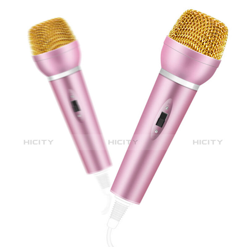 Mini-Stereo-Mikrofon Mic 3.5 mm Klinkenbuchse Mit Stand M03 Rosa groß