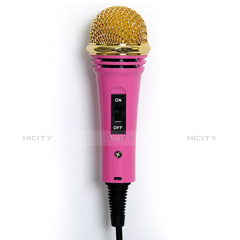 Mini-Stereo-Mikrofon Mic 3.5 mm Klinkenbuchse Mit Stand M07 Rosa groß