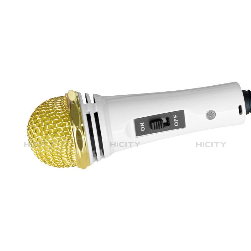 Mini-Stereo-Mikrofon Mic 3.5 mm Klinkenbuchse Mit Stand M07 Weiß