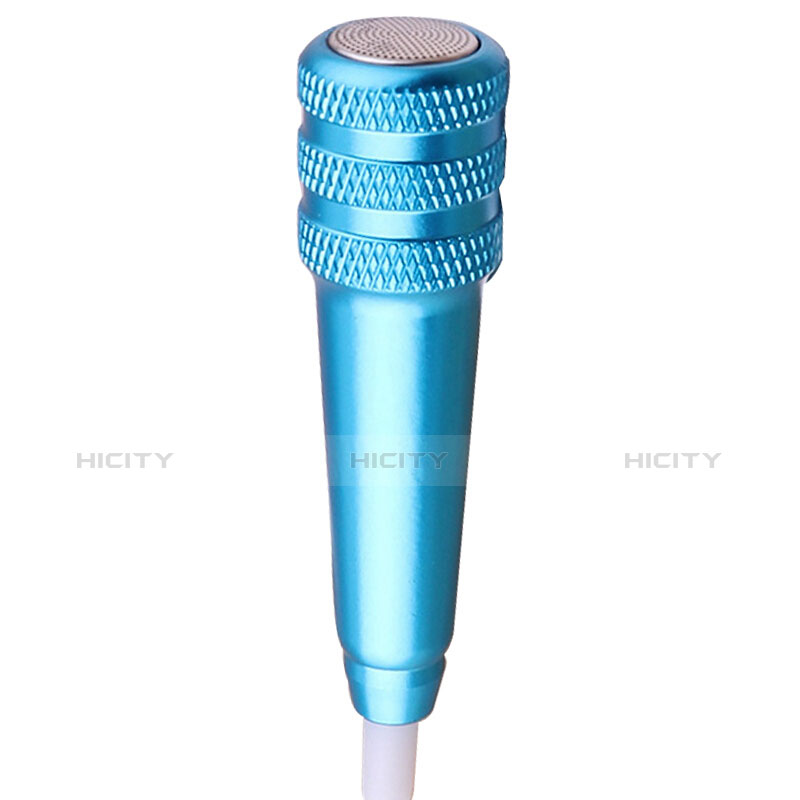 Mini-Stereo-Mikrofon Mic 3.5 mm Klinkenbuchse Mit Stand M08 Blau