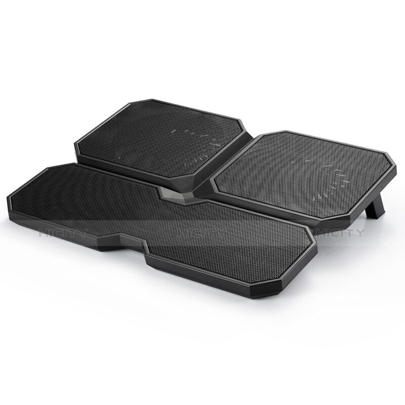 NoteBook Halter Halterung Kühler Cooler Kühlpad Lüfter Laptop Ständer 9 Zoll bis 16 Zoll Universal M06 für Apple MacBook Air 13 zoll Schwarz