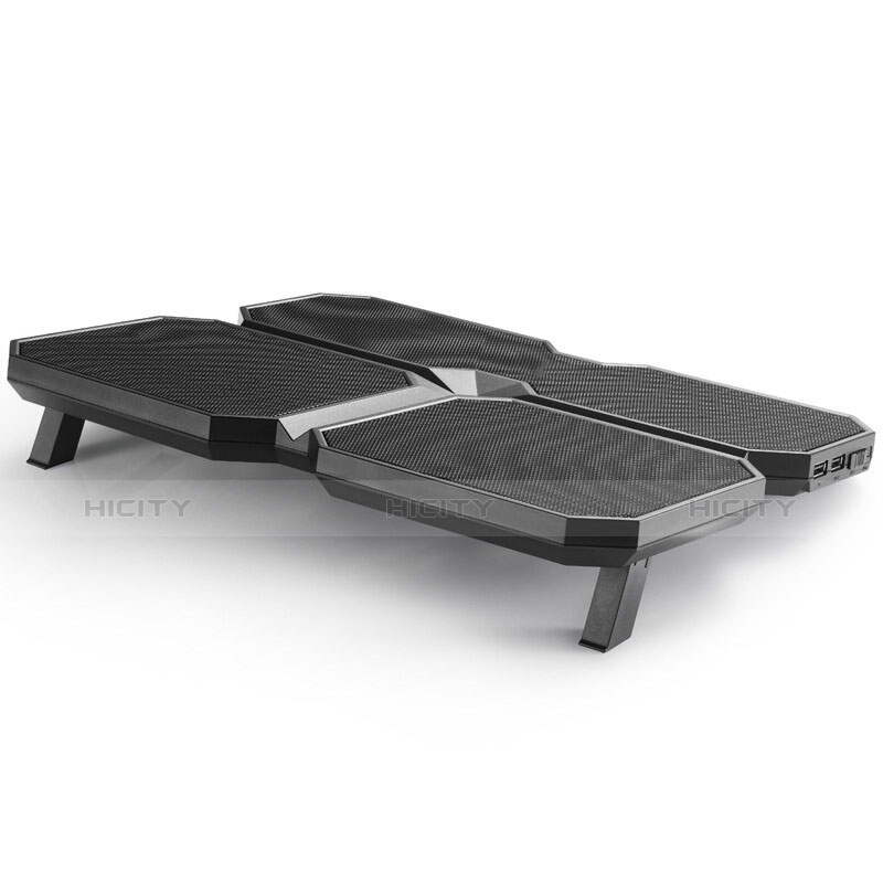 NoteBook Halter Halterung Kühler Cooler Kühlpad Lüfter Laptop Ständer 9 Zoll bis 16 Zoll Universal M06 für Apple MacBook Air 13 zoll Schwarz