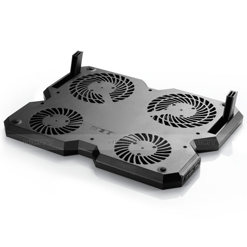 NoteBook Halter Halterung Kühler Cooler Kühlpad Lüfter Laptop Ständer 9 Zoll bis 16 Zoll Universal M06 für Apple MacBook Air 13 zoll Schwarz