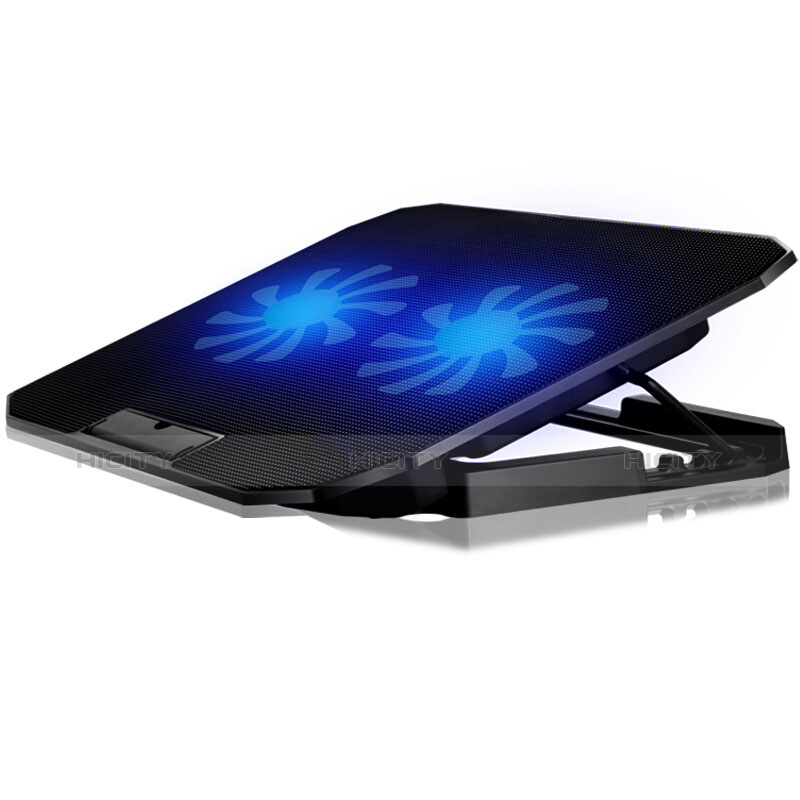 NoteBook Halter Halterung Kühler Cooler Kühlpad Lüfter Laptop Ständer 9 Zoll bis 16 Zoll Universal M17 für Apple MacBook Air 13.3 zoll (2018) Schwarz