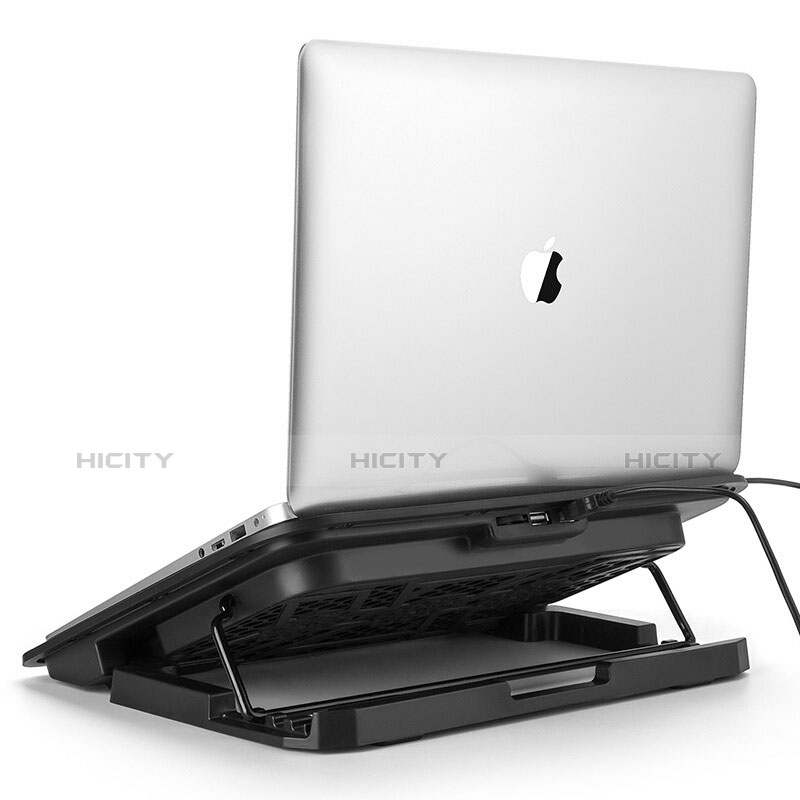 NoteBook Halter Halterung Kühler Cooler Kühlpad Lüfter Laptop Ständer 9 Zoll bis 16 Zoll Universal M18 für Huawei Honor MagicBook 14 Schwarz