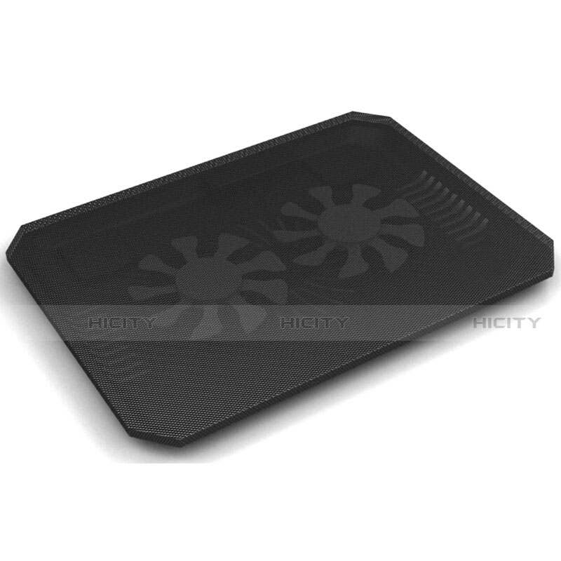 NoteBook Halter Halterung Kühler Cooler Kühlpad Lüfter Laptop Ständer 9 Zoll bis 16 Zoll Universal M19 für Apple MacBook Air 13 zoll (2020) Schwarz