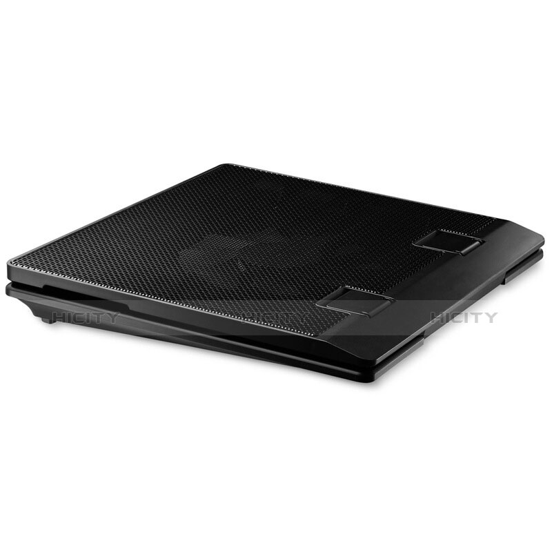 NoteBook Halter Halterung Kühler Cooler Kühlpad Lüfter Laptop Ständer 9 Zoll bis 16 Zoll Universal M23 für Apple MacBook Air 13.3 zoll (2018) Schwarz groß