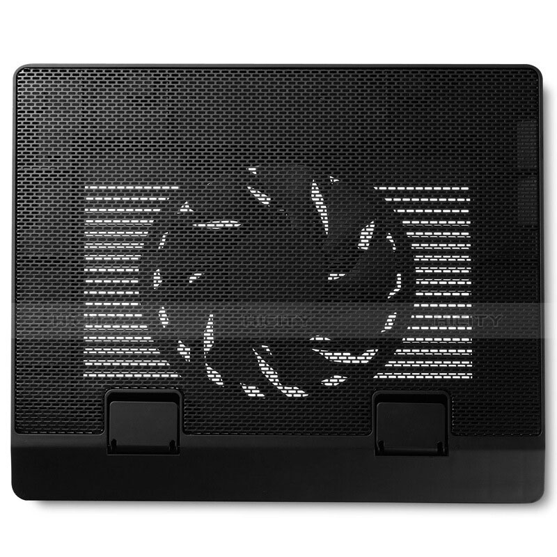 NoteBook Halter Halterung Kühler Cooler Kühlpad Lüfter Laptop Ständer 9 Zoll bis 16 Zoll Universal M23 für Apple MacBook Air 13.3 zoll (2018) Schwarz groß