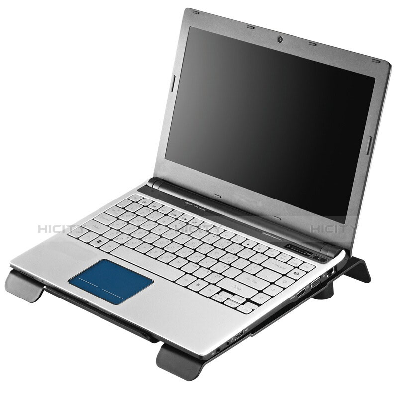 NoteBook Halter Halterung Kühler Cooler Kühlpad Lüfter Laptop Ständer 9 Zoll bis 16 Zoll Universal M24 für Apple MacBook 12 zoll Schwarz groß