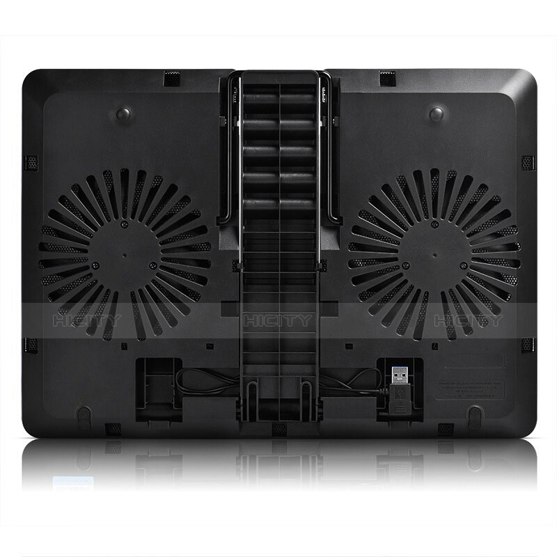 NoteBook Halter Halterung Kühler Cooler Kühlpad Lüfter Laptop Ständer 9 Zoll bis 16 Zoll Universal M25 für Apple MacBook Air 11 zoll Schwarz groß