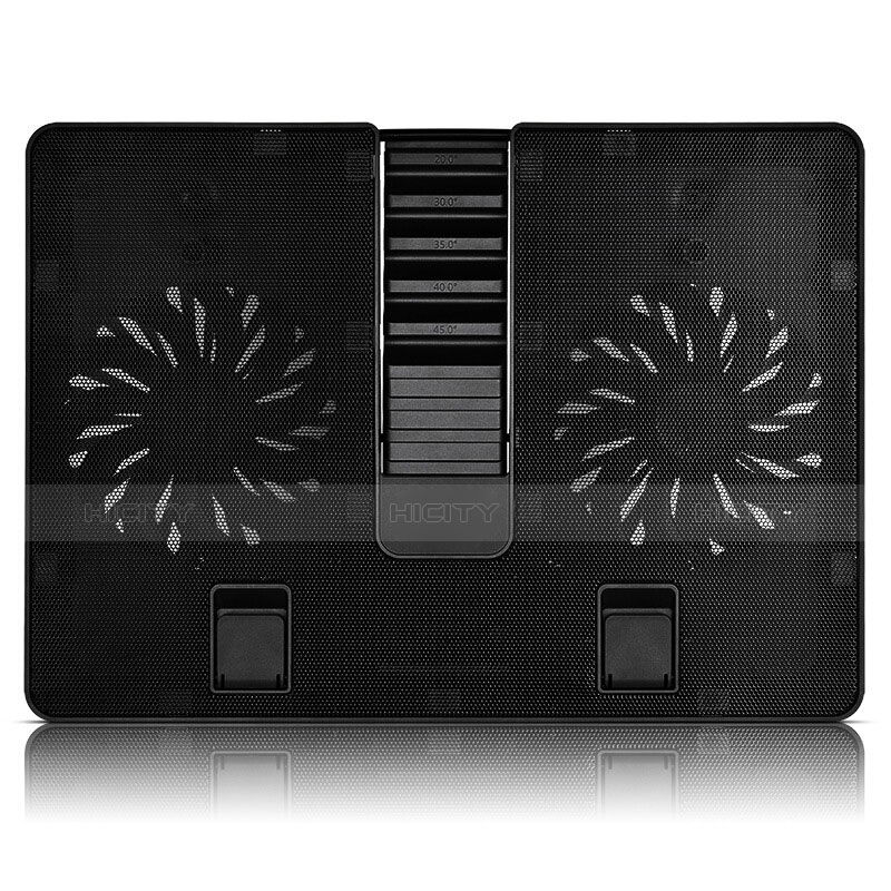 NoteBook Halter Halterung Kühler Cooler Kühlpad Lüfter Laptop Ständer 9 Zoll bis 16 Zoll Universal M25 für Apple MacBook Air 13 zoll Schwarz groß