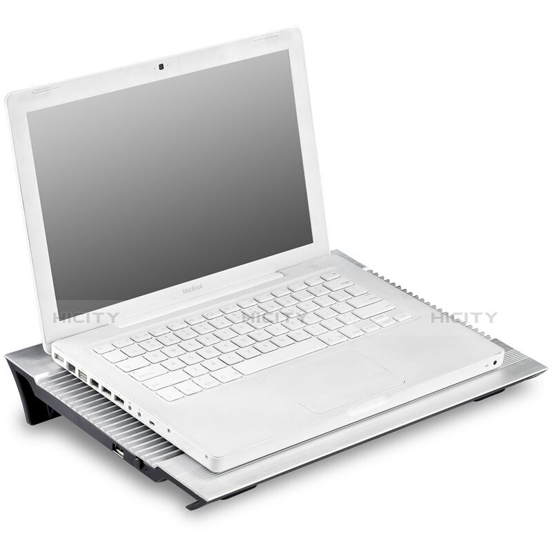 NoteBook Halter Halterung Kühler Cooler Kühlpad Lüfter Laptop Ständer 9 Zoll bis 16 Zoll Universal M26 für Apple MacBook Air 11 zoll Silber groß