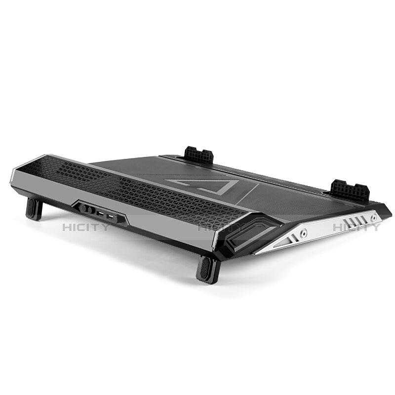NoteBook Halter Halterung Kühler Cooler Kühlpad Lüfter Laptop Ständer 9 Zoll bis 17 Zoll Universal L01 für Apple MacBook Air 13 zoll (2020) Schwarz groß