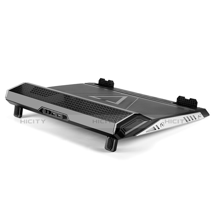 NoteBook Halter Halterung Kühler Cooler Kühlpad Lüfter Laptop Ständer 9 Zoll bis 17 Zoll Universal L01 für Apple MacBook Pro 13 zoll Schwarz groß