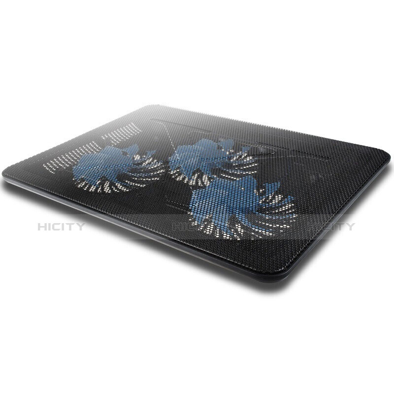 NoteBook Halter Halterung Kühler Cooler Kühlpad Lüfter Laptop Ständer 9 Zoll bis 17 Zoll Universal L04 für Apple MacBook Air 13.3 zoll (2018) Schwarz