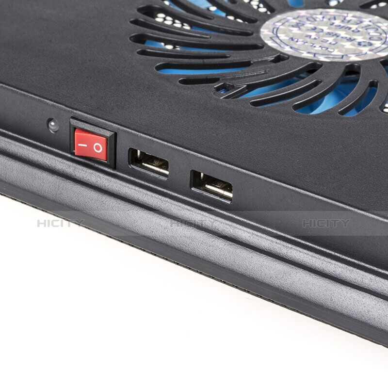 NoteBook Halter Halterung Kühler Cooler Kühlpad Lüfter Laptop Ständer 9 Zoll bis 17 Zoll Universal L04 für Apple MacBook Air 13.3 zoll (2018) Schwarz