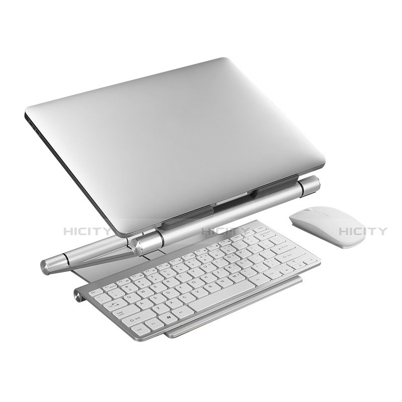 NoteBook Halter Halterung Laptop Ständer Universal K01 für Samsung Galaxy Book Flex 15.6 NP950QCG Silber groß