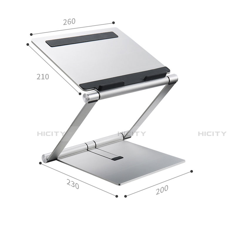 NoteBook Halter Halterung Laptop Ständer Universal K01 für Samsung Galaxy Book Flex 15.6 NP950QCG Silber groß