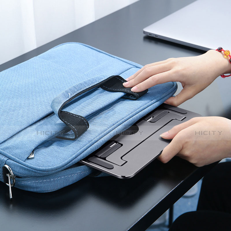 NoteBook Halter Halterung Laptop Ständer Universal K06 für Samsung Galaxy Book Flex 15.6 NP950QCG Dunkelgrau groß