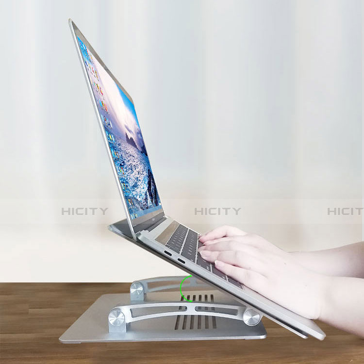 NoteBook Halter Halterung Laptop Ständer Universal K08 für Samsung Galaxy Book Flex 15.6 NP950QCG Silber groß