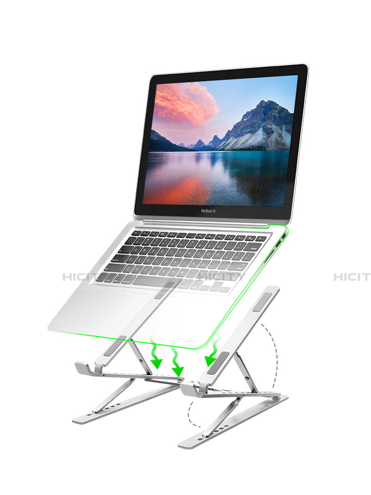 NoteBook Halter Halterung Laptop Ständer Universal K09 für Apple MacBook Air 13 zoll Silber groß