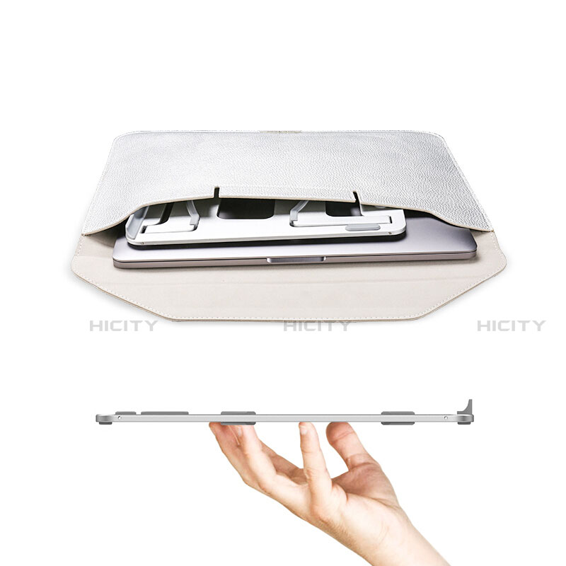 NoteBook Halter Halterung Laptop Ständer Universal S03 für Apple MacBook Air 13 zoll (2020) Silber groß