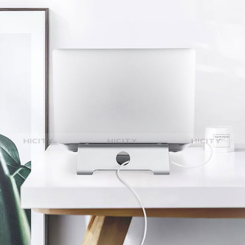 NoteBook Halter Halterung Laptop Ständer Universal S04 für Apple MacBook Pro 15 zoll Silber groß