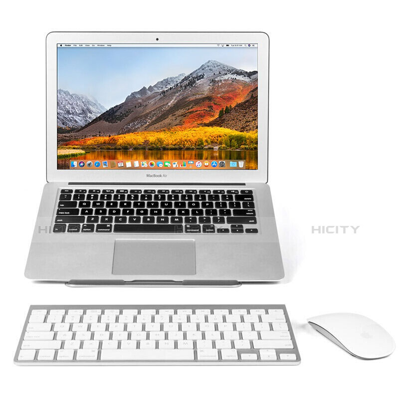 NoteBook Halter Halterung Laptop Ständer Universal S04 für Apple MacBook Pro 15 zoll Silber groß