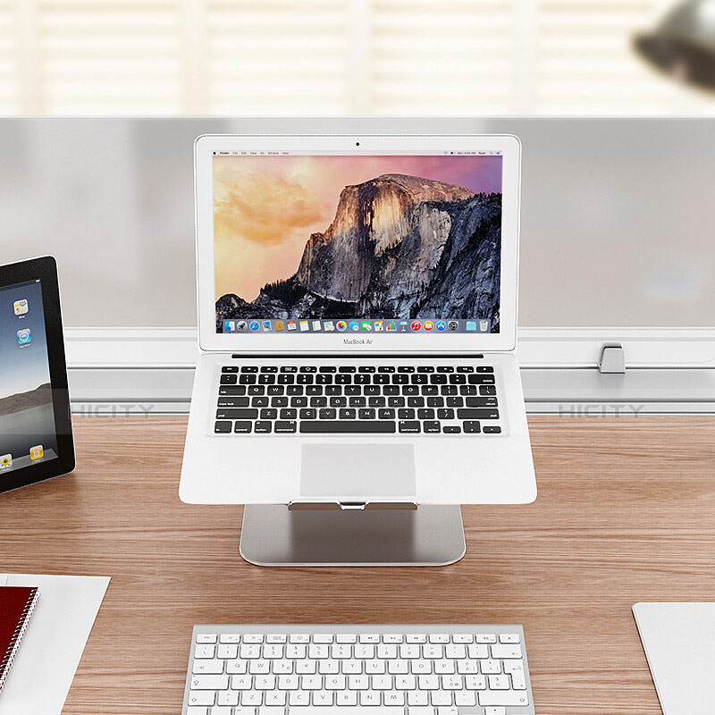 NoteBook Halter Halterung Laptop Ständer Universal S09 für Apple MacBook Air 13 zoll Silber groß