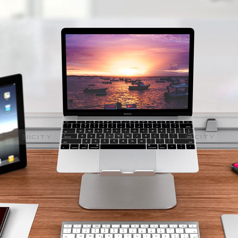 NoteBook Halter Halterung Laptop Ständer Universal S12 für Apple MacBook Pro 15 zoll Silber groß