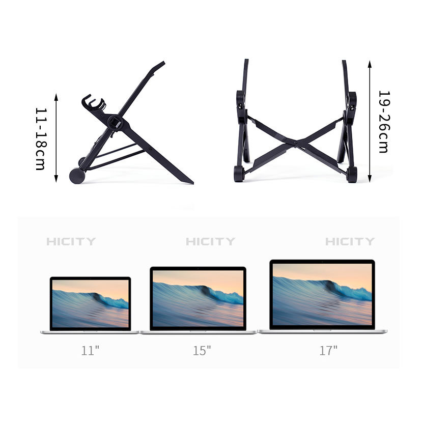 NoteBook Halter Halterung Laptop Ständer Universal S14 für Apple MacBook Pro 13 zoll Schwarz