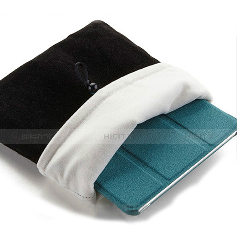 Samt Handy Tasche Schutz Hülle für Amazon Kindle Oasis 7 inch Schwarz groß