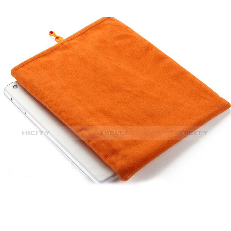 Samt Handy Tasche Schutz Hülle für Apple iPad 2 Orange groß