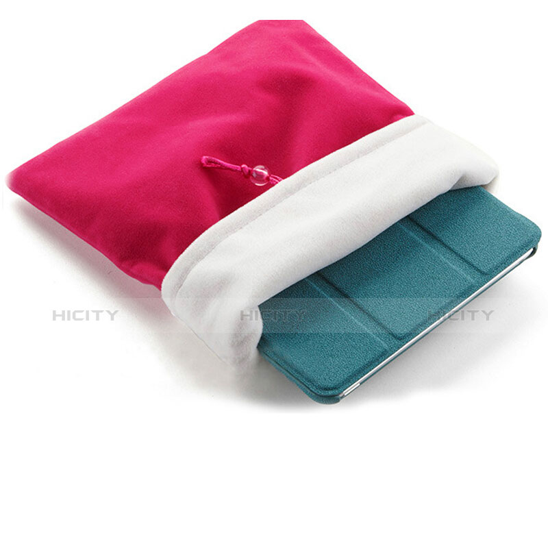 Samt Handy Tasche Schutz Hülle für Apple iPad 2 Pink groß