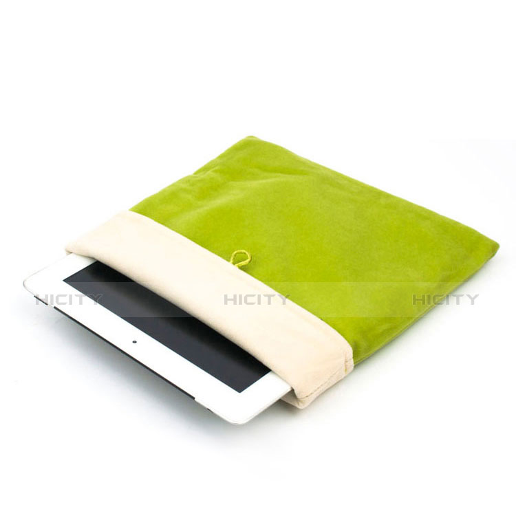 Samt Handy Tasche Schutz Hülle für Apple iPad 4 Grün groß