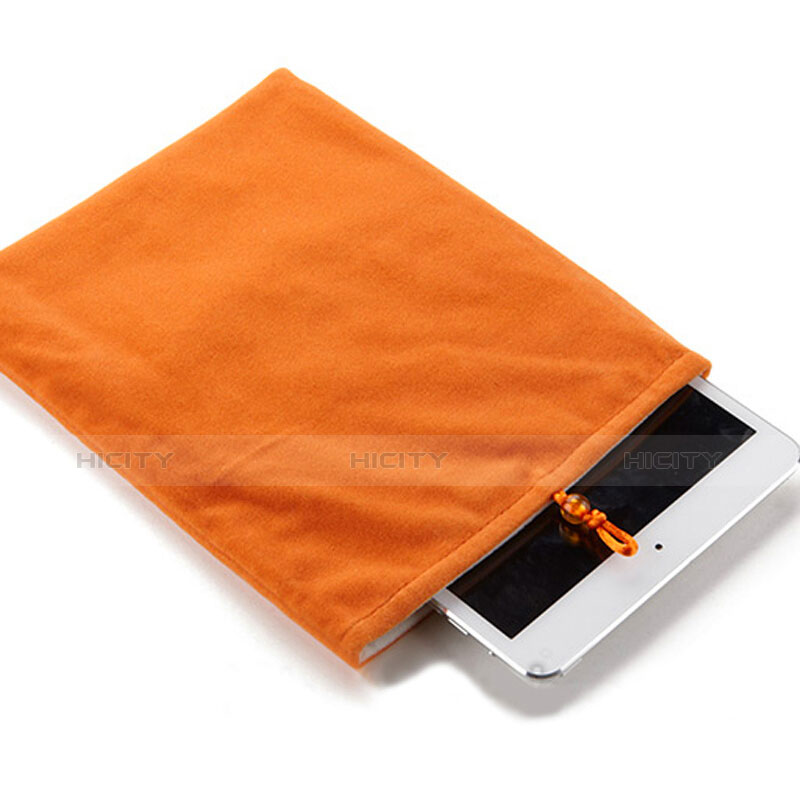 Samt Handy Tasche Schutz Hülle für Apple iPad Air 2 Orange groß