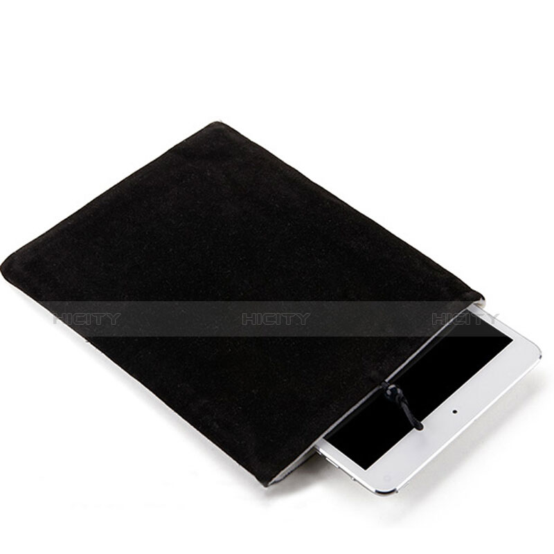 Samt Handy Tasche Schutz Hülle für Apple iPad Air 2 Schwarz