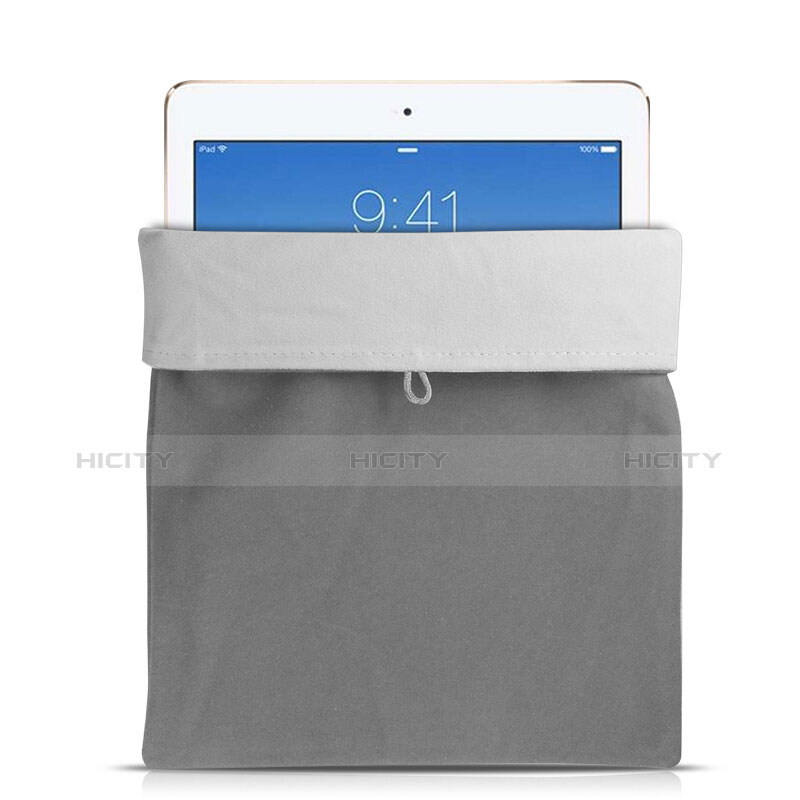 Samt Handy Tasche Schutz Hülle für Apple iPad Air Grau Plus