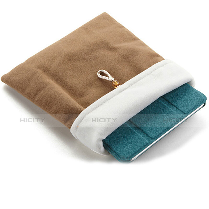 Samt Handy Tasche Schutz Hülle für Apple iPad Mini 2 Braun groß