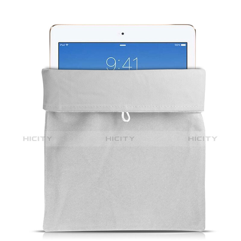 Samt Handy Tasche Schutz Hülle für Apple iPad Mini 2 Weiß groß