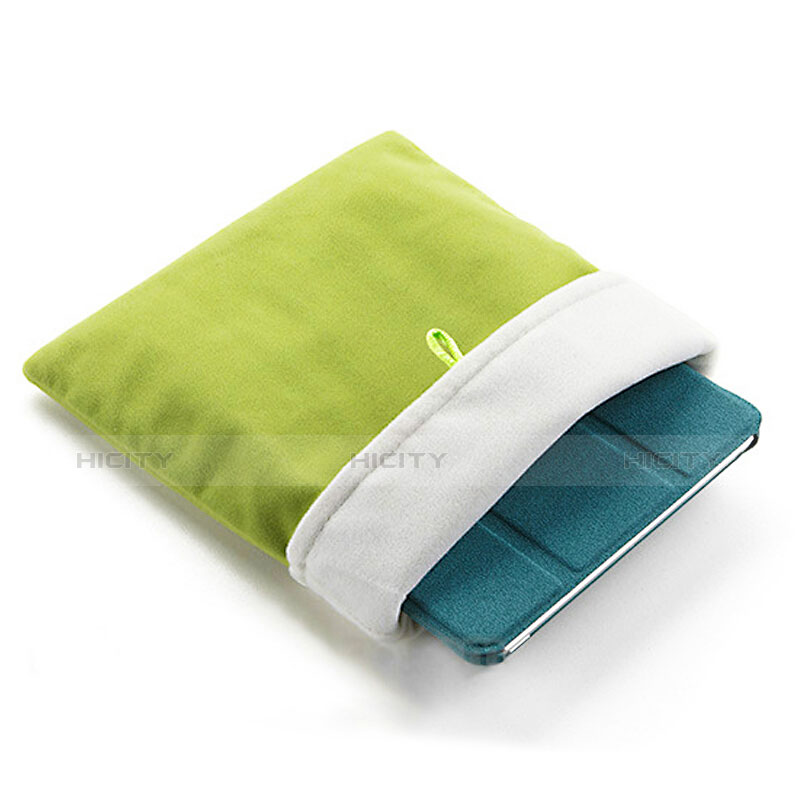 Samt Handy Tasche Schutz Hülle für Apple iPad Mini 3 Grün groß