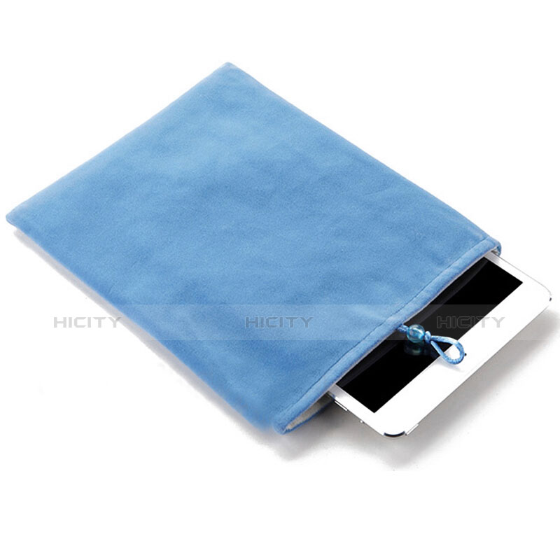 Samt Handy Tasche Schutz Hülle für Apple iPad Mini 4 Hellblau Plus