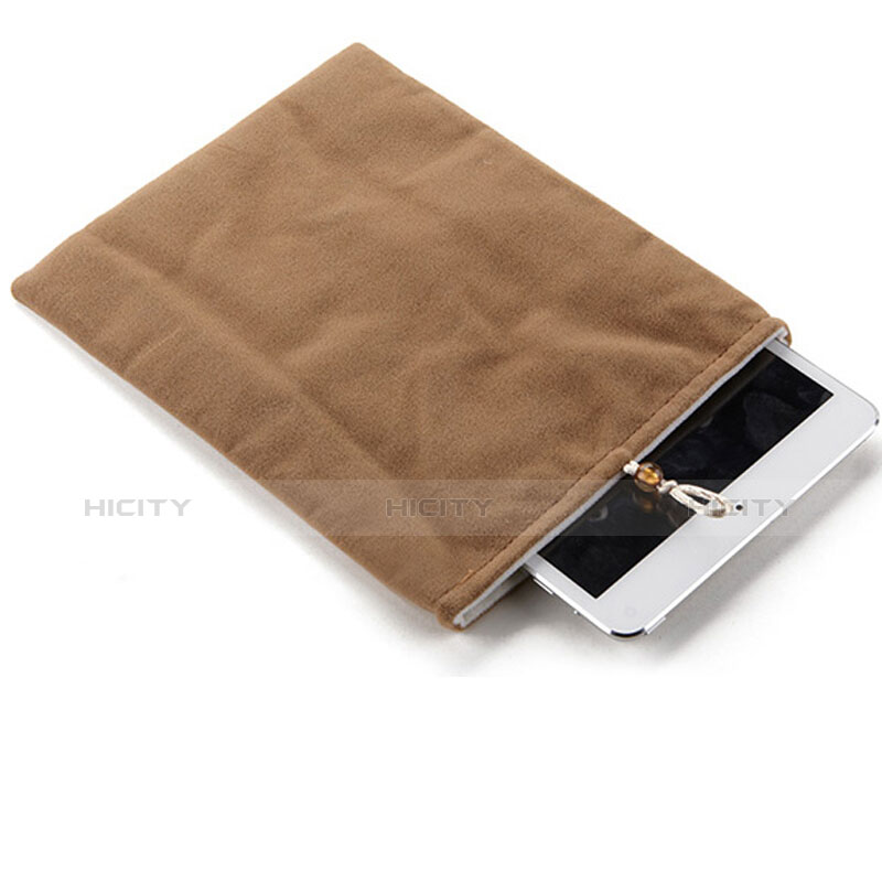 Samt Handy Tasche Schutz Hülle für Apple iPad Pro 12.9 Braun Plus