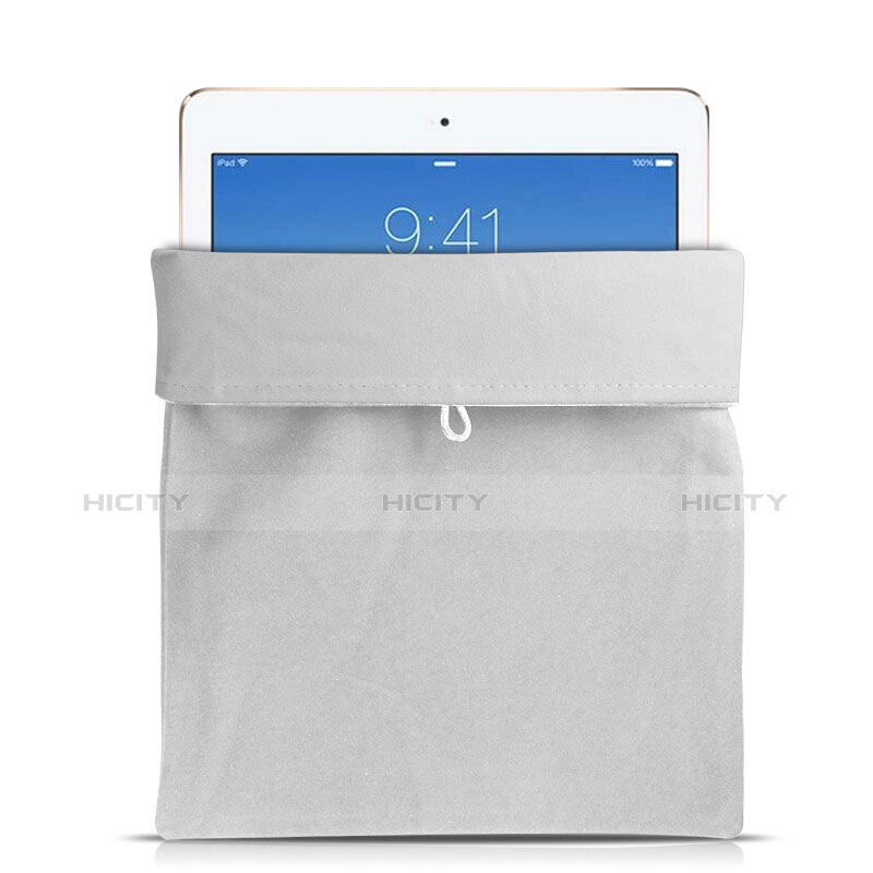 Samt Handy Tasche Schutz Hülle für Huawei MatePad T 10s 10.1 Weiß groß