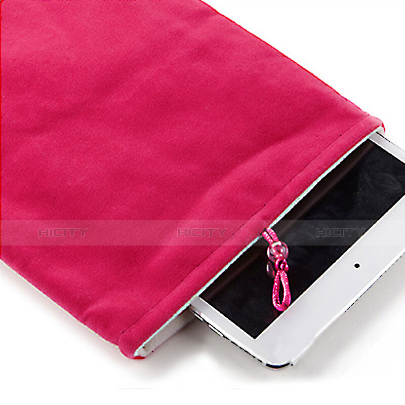Samt Handy Tasche Schutz Hülle für Samsung Galaxy Tab 4 10.1 T530 T531 T535 Pink groß
