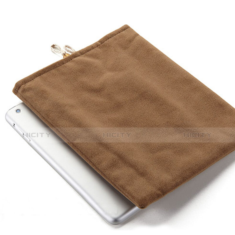 Samt Handy Tasche Schutz Hülle für Samsung Galaxy Tab 4 7.0 SM-T230 T231 T235 Braun groß