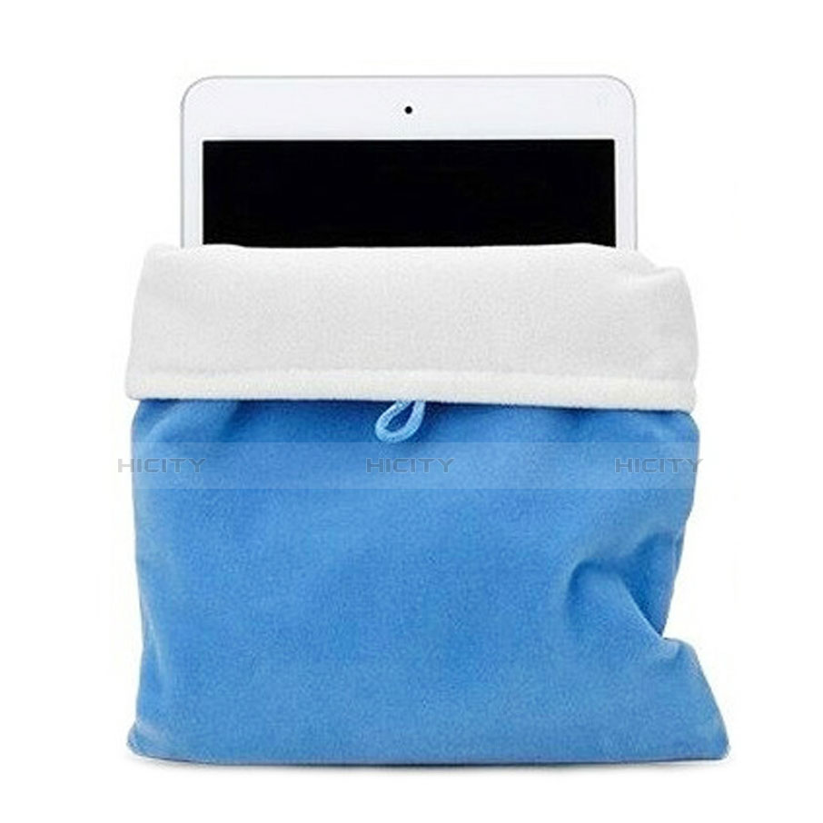Samt Handy Tasche Schutz Hülle für Samsung Galaxy Tab 4 8.0 T330 T331 T335 WiFi Hellblau groß