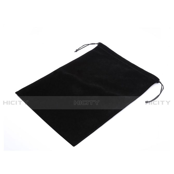 Samt Handy Tasche Sleeve Hülle für Apple iPad New Air (2019) 10.5 Schwarz groß