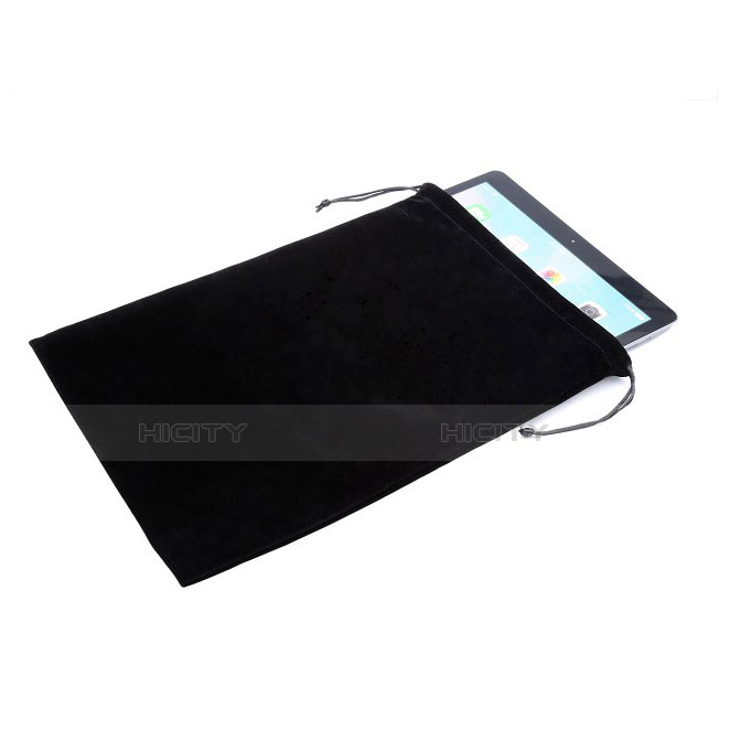 Samt Handy Tasche Sleeve Hülle für Samsung Galaxy Tab S2 9.7 SM-T810 SM-T815 Schwarz Plus