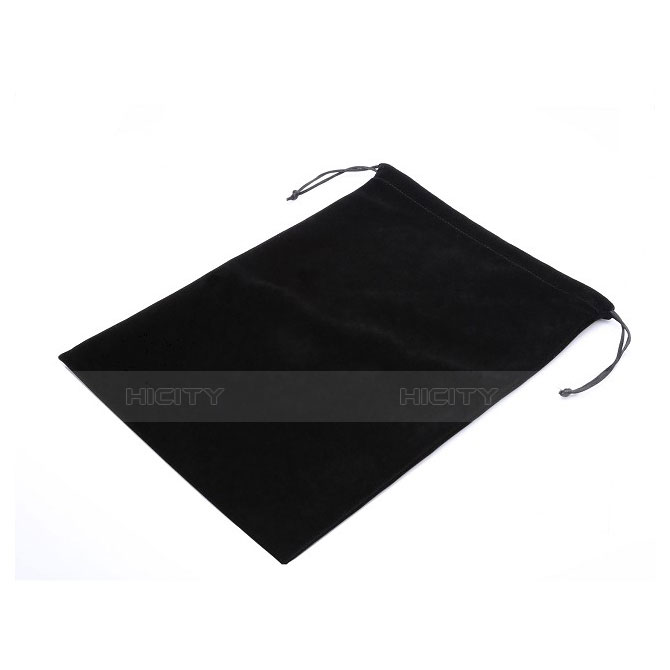 Samt Handy Tasche Sleeve Hülle für Samsung Galaxy Tab S2 9.7 SM-T810 SM-T815 Schwarz groß